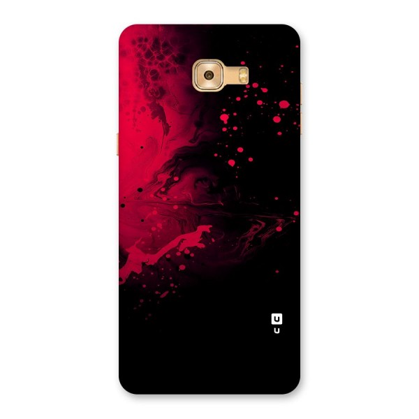 Red Black Splash Art Back Case for Galaxy C9 Pro