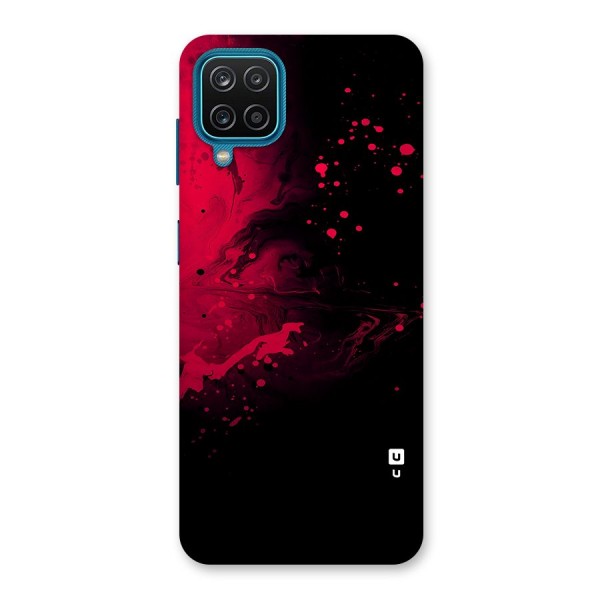 Red Black Splash Art Back Case for Galaxy F12