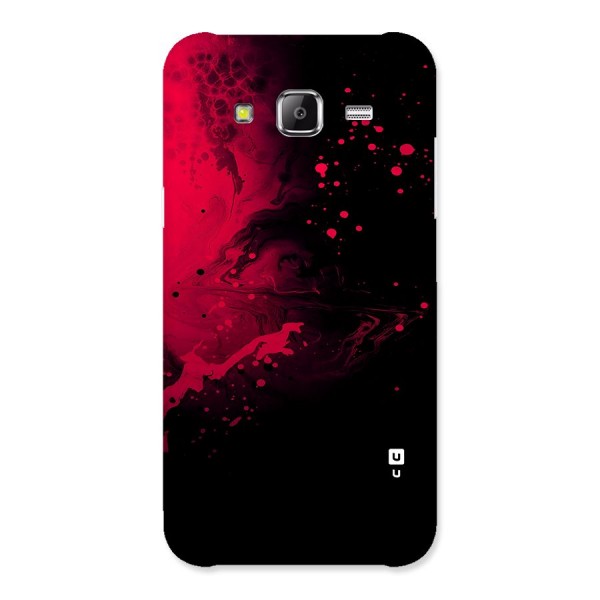 Red Black Splash Art Back Case for Galaxy J5