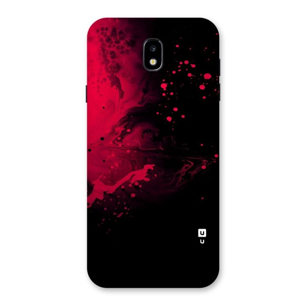 Red Black Splash Art Back Case for Galaxy J7 Pro