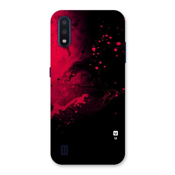 Red Black Splash Art Back Case for Galaxy M01