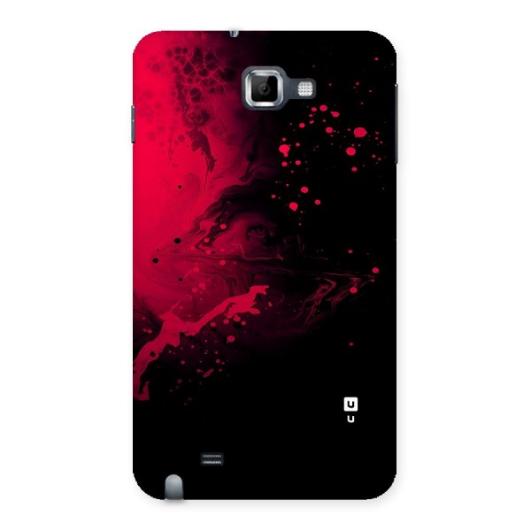 Red Black Splash Art Back Case for Galaxy Note