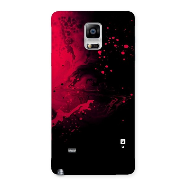 Red Black Splash Art Back Case for Galaxy Note 4