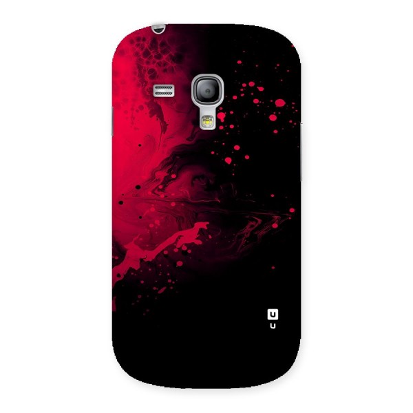 Red Black Splash Art Back Case for Galaxy S3 Mini