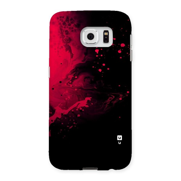 Red Black Splash Art Back Case for Galaxy S6