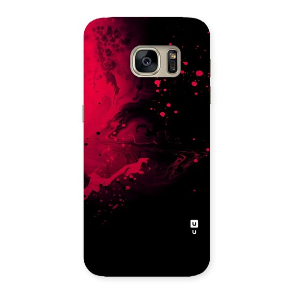 Red Black Splash Art Back Case for Galaxy S7