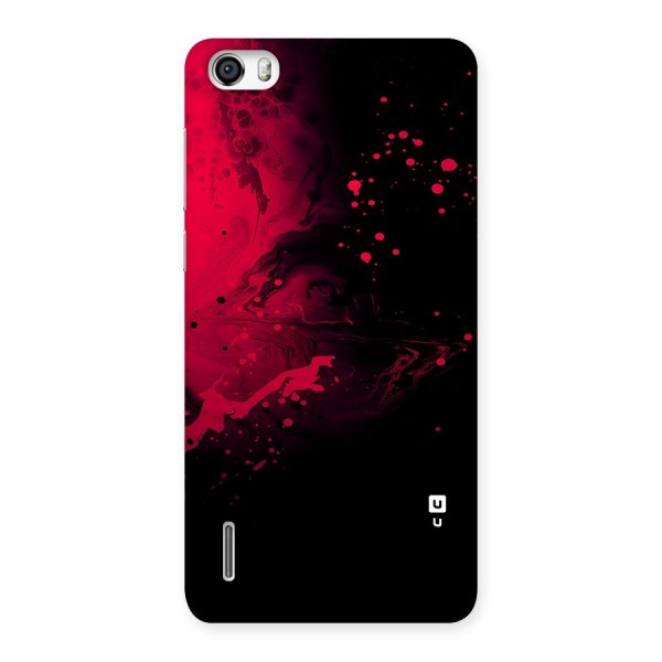 Red Black Splash Art Back Case for Honor 6