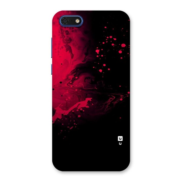 Red Black Splash Art Back Case for Honor 7s