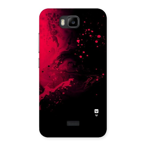 Red Black Splash Art Back Case for Honor Bee