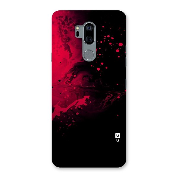 Red Black Splash Art Back Case for LG G7