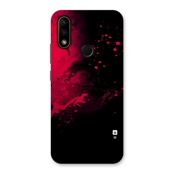 Red Black Splash Art Back Case for Lenovo A6 Note