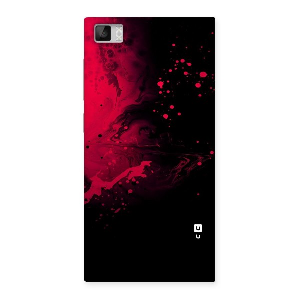 Red Black Splash Art Back Case for Mi3