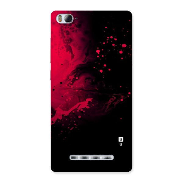 Red Black Splash Art Back Case for Mi4i