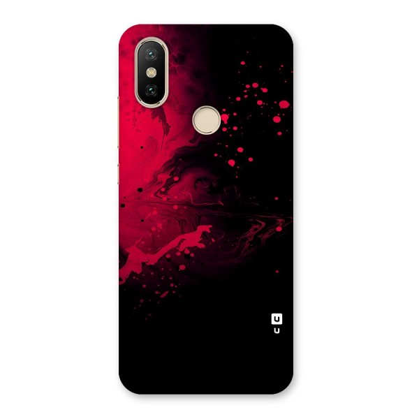 Red Black Splash Art Back Case for Mi A2