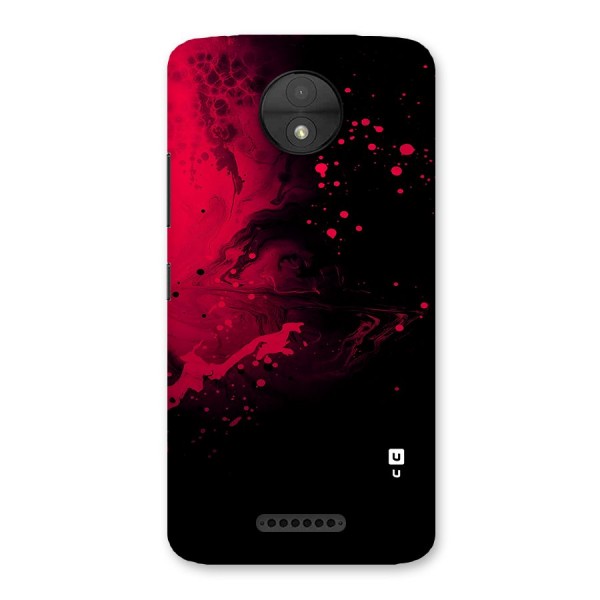 Red Black Splash Art Back Case for Moto C