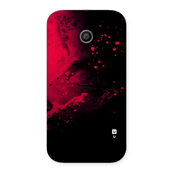 Red Black Splash Art Back Case for Moto E