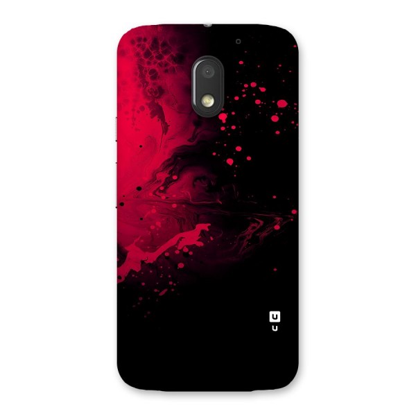 Red Black Splash Art Back Case for Moto E3 Power