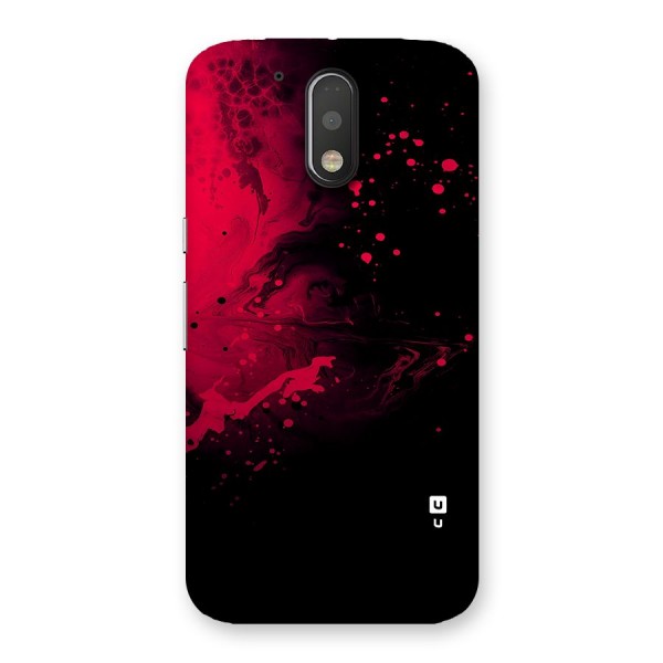 Red Black Splash Art Back Case for Moto G4