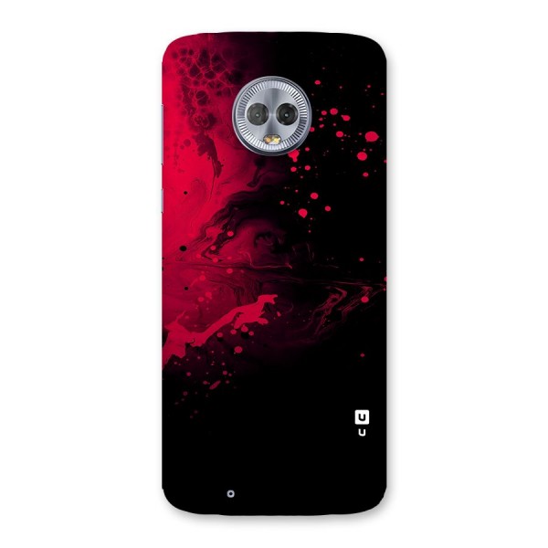 Red Black Splash Art Back Case for Moto G6