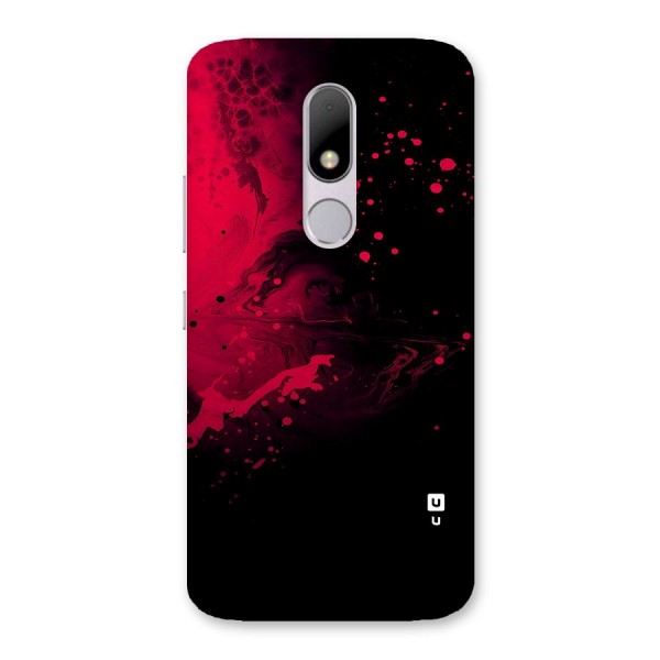 Red Black Splash Art Back Case for Moto M