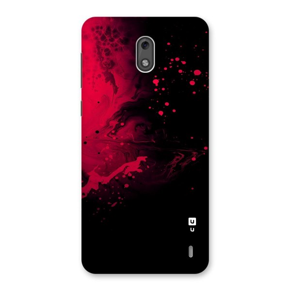 Red Black Splash Art Back Case for Nokia 2