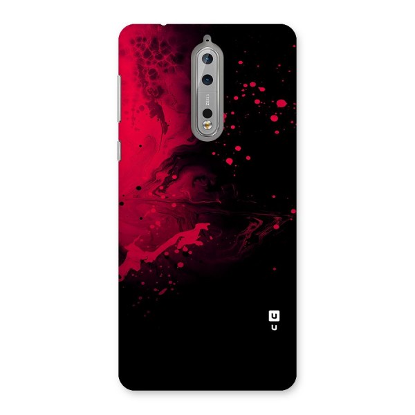 Red Black Splash Art Back Case for Nokia 8