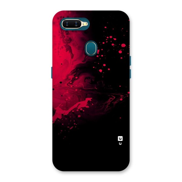 Red Black Splash Art Back Case for Oppo A11k