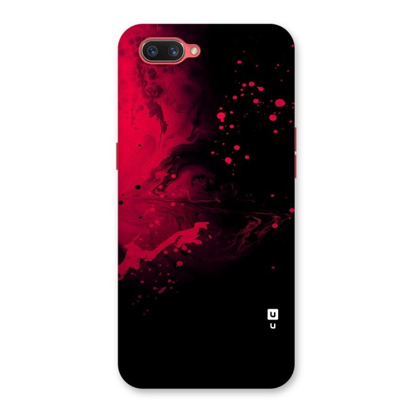 Red Black Splash Art Back Case for Oppo A3s