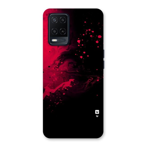 Red Black Splash Art Back Case for Oppo A54