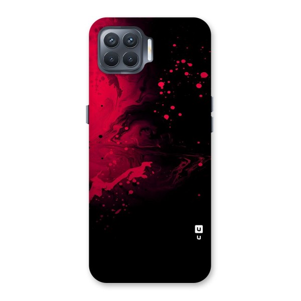 Red Black Splash Art Back Case for Oppo F17 Pro