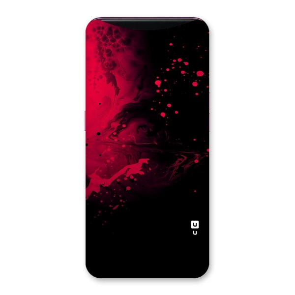 Red Black Splash Art Back Case for Oppo Find X