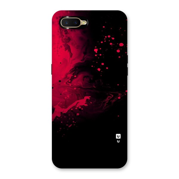 Red Black Splash Art Back Case for Oppo K1