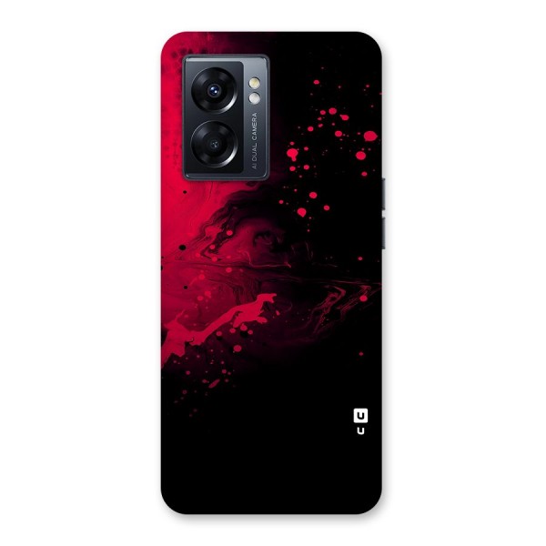 Red Black Splash Art Back Case for Oppo K10 5G