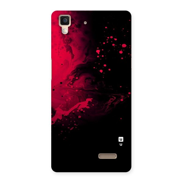 Red Black Splash Art Back Case for Oppo R7