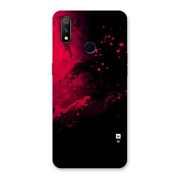 Red Black Splash Art Back Case for Realme 3 Pro