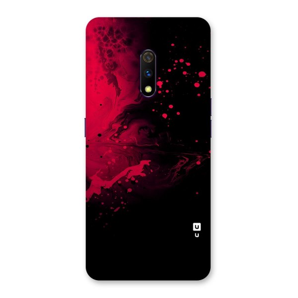 Red Black Splash Art Back Case for Realme X