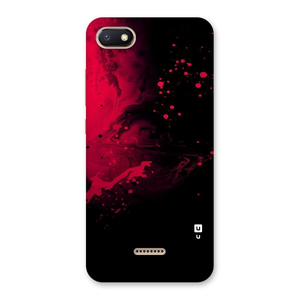 Red Black Splash Art Back Case for Redmi 6A