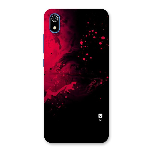 Red Black Splash Art Back Case for Redmi 7A