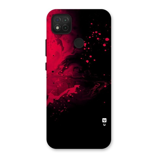 Red Black Splash Art Back Case for Redmi 9