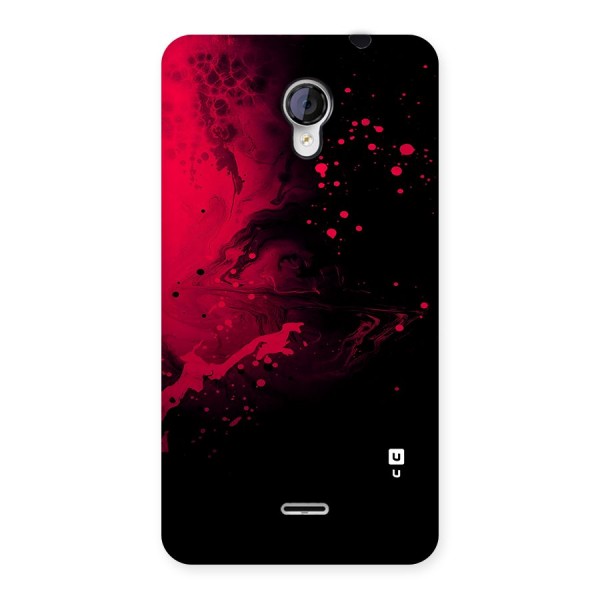 Red Black Splash Art Back Case for Unite 2 A106