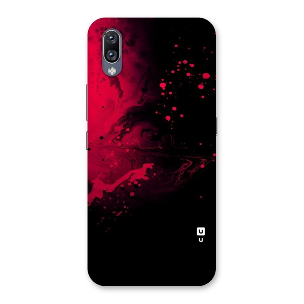 Red Black Splash Art Back Case for Vivo NEX