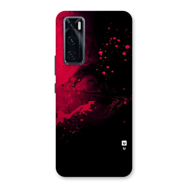 Red Black Splash Art Back Case for Vivo V20 SE