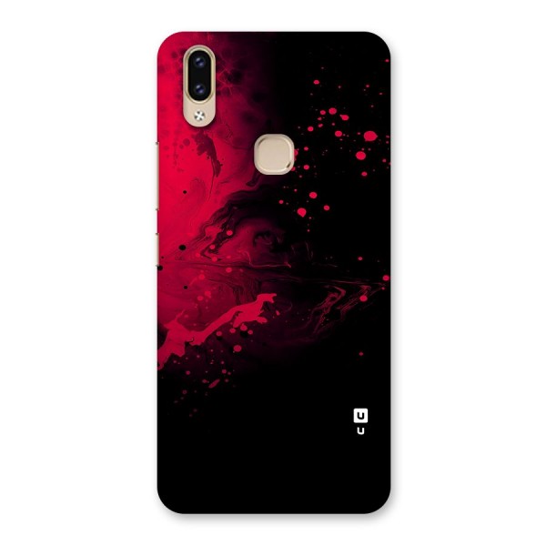 Red Black Splash Art Back Case for Vivo V9