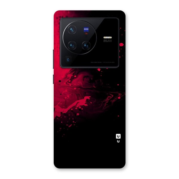 Red Black Splash Art Back Case for Vivo X80 Pro