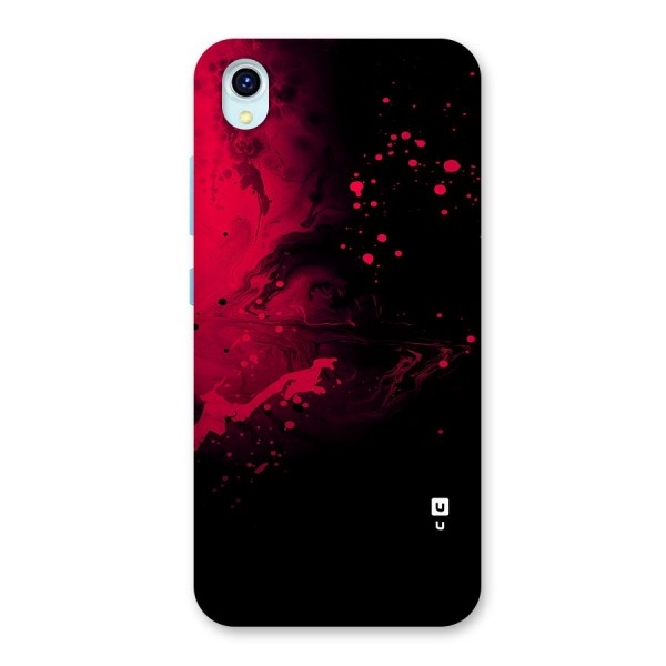 Red Black Splash Art Back Case for Vivo Y1s