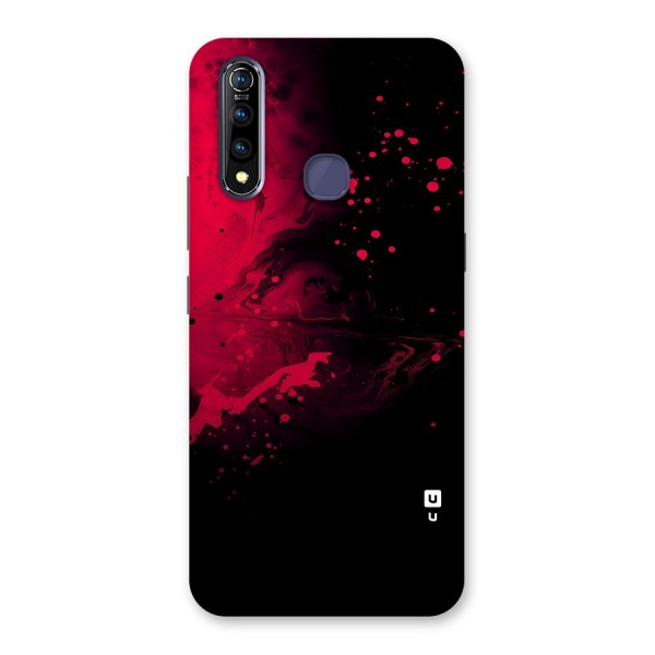 Red Black Splash Art Back Case for Vivo Z1 Pro