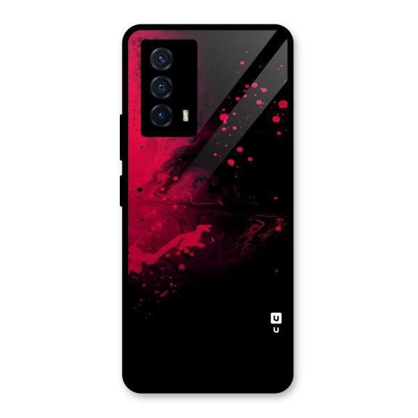 Red Black Splash Art Back Case for Vivo iQOO Z5