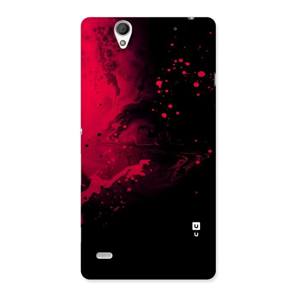 Red Black Splash Art Back Case for Xperia C4