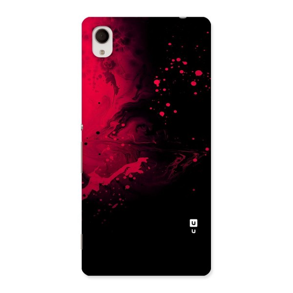 Red Black Splash Art Back Case for Xperia M4