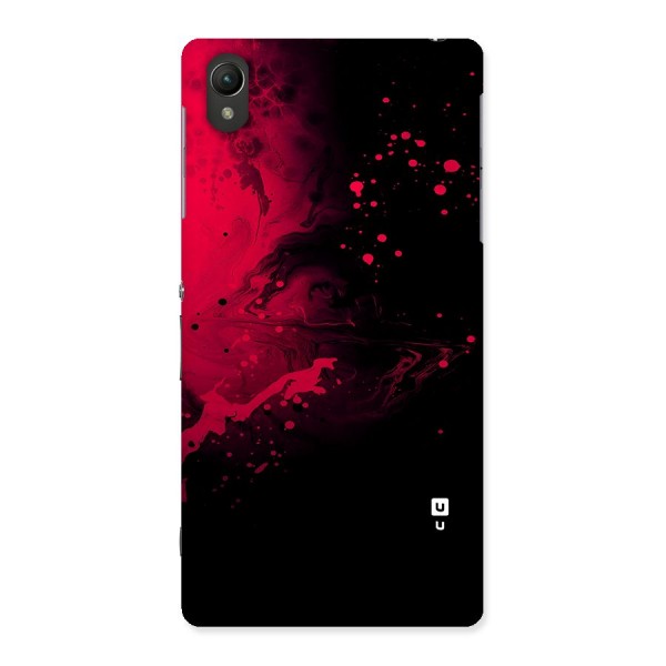 Red Black Splash Art Back Case for Xperia Z2